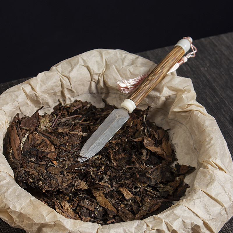 1vnt Damasko arbatos peilis Pu`er arbatos peilis Juodmedis nerūdijančio plieno arbatos adata arbatos kūgis kinų stiliaus dovana 12 modelių