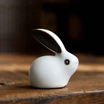Kūrybiškumas Keramika Arbata Naminis gyvūnėlis Triušis Karvė Modelis Statula Papuošalai Gyvūnų Arbata Figūrėlė Kiniška arbata Dekoracijos Priedai Amatai