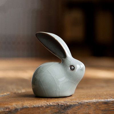 Kūrybiškumas Keramika Arbata Naminis gyvūnėlis Triušis Karvė Modelis Statula Papuošalai Gyvūnų Arbata Figūrėlė Kiniška arbata Dekoracijos Priedai Amatai