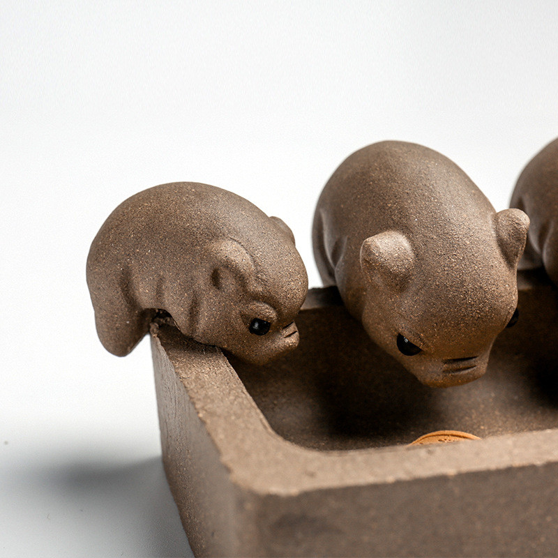 ZiSha arbata Pet Violetinė molio arbata Naminė kiaulytė Gėrimas Vanduo Kinietiška Neapdorota keramika Kung Fu Arbatos rinkinys Namų dekoravimas Arbatos priedai