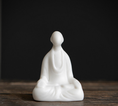 Keramika Figūrėlės Statulos puošmena Balta porcelianinė arbata Naminių gyvūnėlių dekoras Ornamentas Rankų darbo arbatos stalo priedai Boutique Arbatos indai