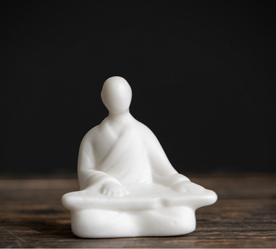 Keramika Figūrėlės Statulos puošmena Balta porcelianinė arbata Naminių gyvūnėlių dekoras Ornamentas Rankų darbo arbatos stalo priedai Boutique Arbatos indai