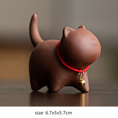 Kūrybiškumas Rankų darbo keramika Arbata Naminių gyvūnėlių papuošalai Miela maža katė statulėlė Balta porcelianinė arbata figūrėlė Amatai Boutique Arbatos dekoravimas