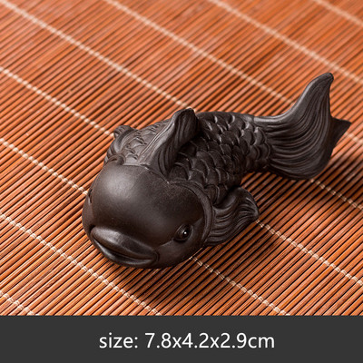 Бутиков сервиз за чай Аксесоари Лилав глинен чай Орнаменти за домашни любимци Малка рибка Модел Десктоп Декорация Домашна саксия Декор Занаяти