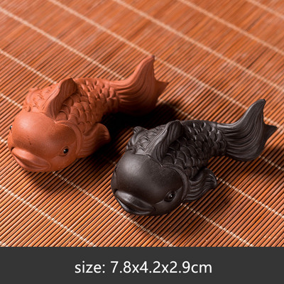 Бутиков сервиз за чай Аксесоари Лилав глинен чай Орнаменти за домашни любимци Малка рибка Модел Десктоп Декорация Домашна саксия Декор Занаяти