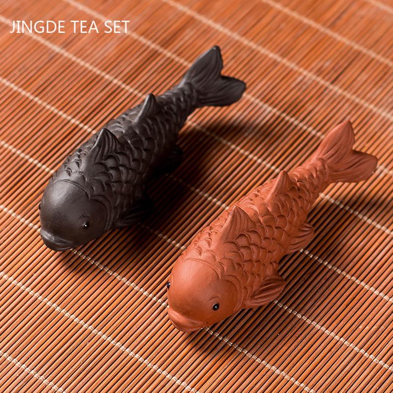 Бутиков сервиз за чай Аксесоари Лилав глинен чай Орнаменти за домашни любимци Малка рибка Модел Десктоп Декорация Домашна саксия Декор Занаяти