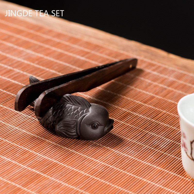 Бутиков сервиз за чай Аксесоари Лилав глинен чай Орнаменти за домашни любимци Малка рибка Модел Десктоп Декорация Домашна саксия Декор Занаяти