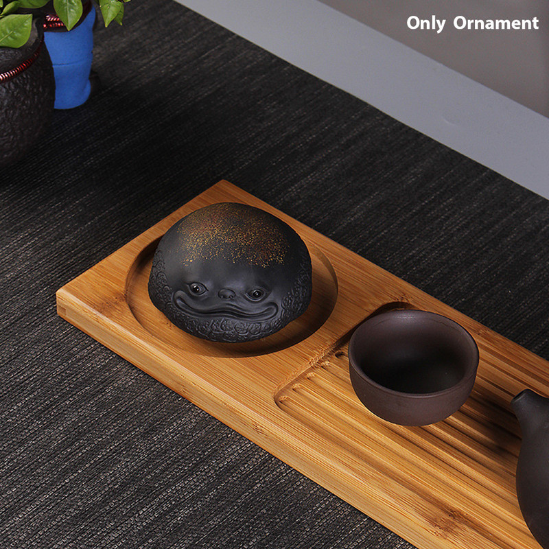 Tējas mājdzīvnieku dzīvojamā istaba Golden Toad Boutique Displeja biroja galds Paceļ Lucky Purpura smilšu tēju Izsmalcinātu meistarību galda dekorēšana