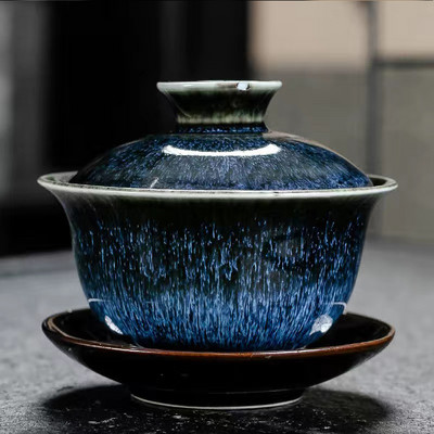 Keramički Gaiwan jingdezhen kineski kungfu čajnik Tri talenta Posuda za čaj Velika šalica za čaj Set tanjurića Kućni aparat za čaj Čajna ceremonija Poklon