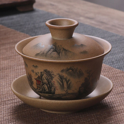 Keramički Gaiwan jingdezhen kineski kungfu čajnik Tri talenta Posuda za čaj Velika šalica za čaj Set tanjurića Kućni aparat za čaj Čajna ceremonija Poklon