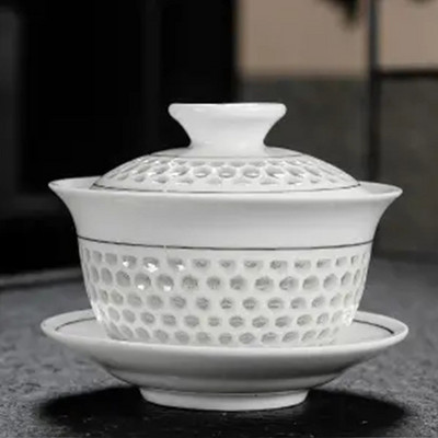 Keramički Gaiwan jingdezhen kineski kungfu čajnik Tri talenta Posuda za čaj Velika šalica za čaj Set tanjurića Kućni aparat za čaj Čajna ceremonija Poklon