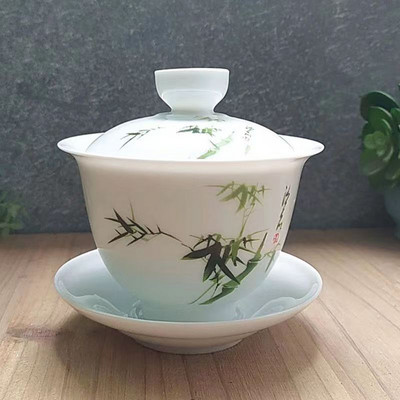 Keramički Gaiwan jingdezhen kineski kungfu čajnik Tri talenta Posuda za čaj Velika šalica za čaj Set tanjurića Kućni aparat za čaj Čajna ceremonija Poklon