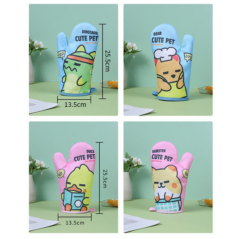 Orkaitės šilumą izoliuojančios pirštinės Storos medvilnės pamušalas BBQ Grilis Virtuvės įrankis virtuvės kepimui Maisto gaminimas Karštas išpardavimas