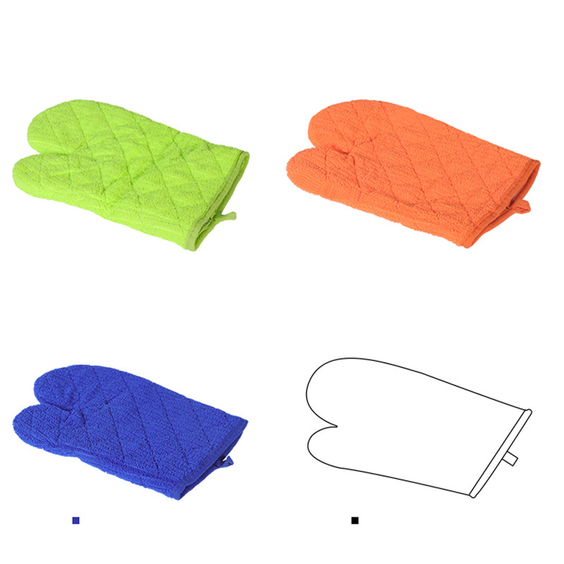 050 Mikroviļņu krāsns cimdi augstas temperatūras izturīgs sabiezināts dvieļu paliktnis pret karstuma paliktnis augstas temperatūras galda paklājiņš 28*17cm