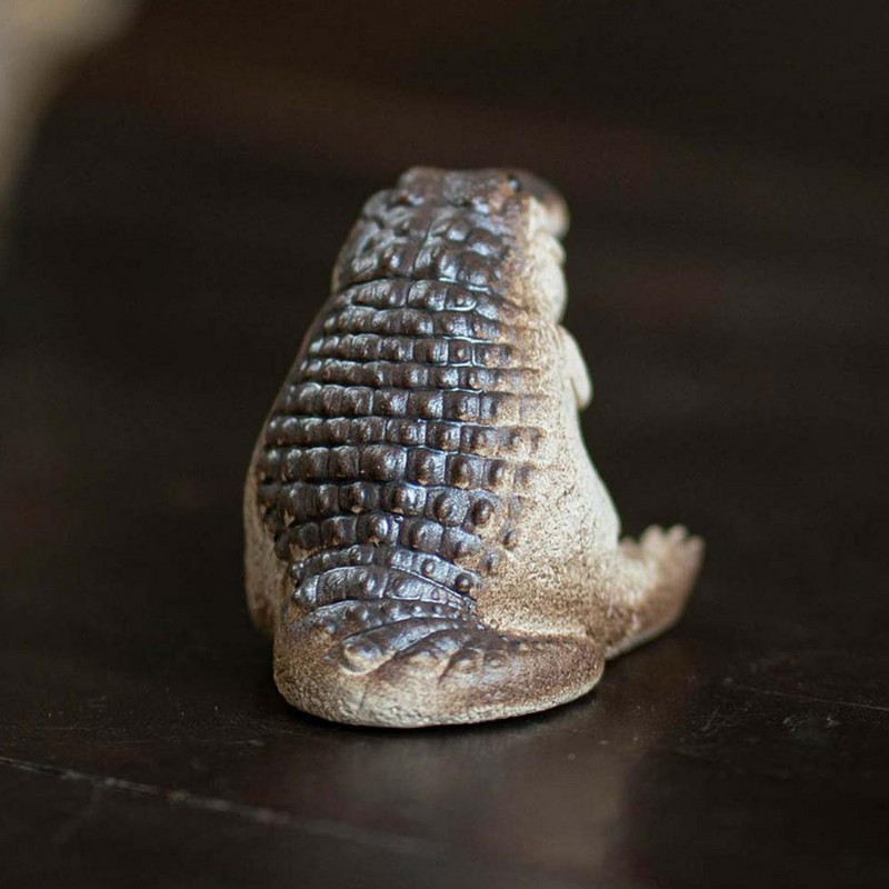Retro keramika Arbata Naminis gyvūnėlis Krokodilas Gyvūnas Statulėlė Miela Arbatos Figūrėlės Papuošalai Staliniai amatai Arbatos rinkinio dekoravimo priedai