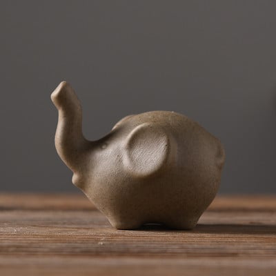 1 бр. Crude Pottery Zodiac Tea Pet Ornaments Boutique Сладка мини фигурка за чай Керамика Чаен сервиз Декорация Аксесоари за чаена маса