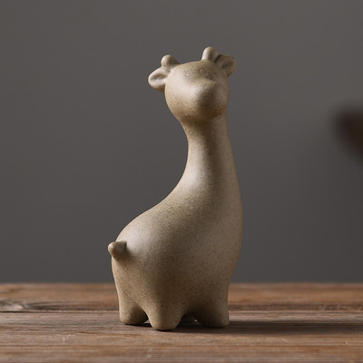 1 бр. Crude Pottery Zodiac Tea Pet Ornaments Boutique Сладка мини фигурка за чай Керамика Чаен сервиз Декорация Аксесоари за чаена маса