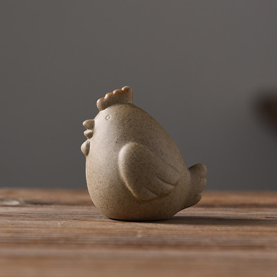 1 бр. Crude Pottery Zodiac Tea Pet Ornaments Boutique Сладка мини фигурка за чай Керамика Чаен сервиз Декорация Аксесоари за чаена маса