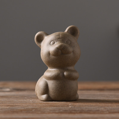 1 бр. Crude Pottery Zodiac Tea Pet Ornaments Boutique Сладка мини фигурка за чай Керамика Чаен сервиз Декорация Аксесоари за чаена маса