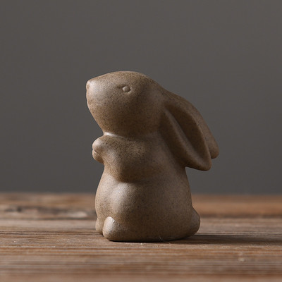 1 бр. Crude Pottery Zodiac Tea Pet Ornaments Boutique Сладка мини фигурка за чай Керамика Чаен сервиз Декорация Аксесоари за чаена маса