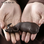 Kínai Yixing Purple Clay Tea Háziállat Kézzel Készített Állat- és Növénymodell Tea Figura Díszek Teáskészlet Dekoráció Kiváló ajándékok