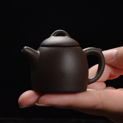 NLSLASI1 DB Lila agyag ujjú teáskanna Tea Pet Kis zsebes teáskészlet Díszek Tea kiegészítők Boutique teásasztal dekoráció