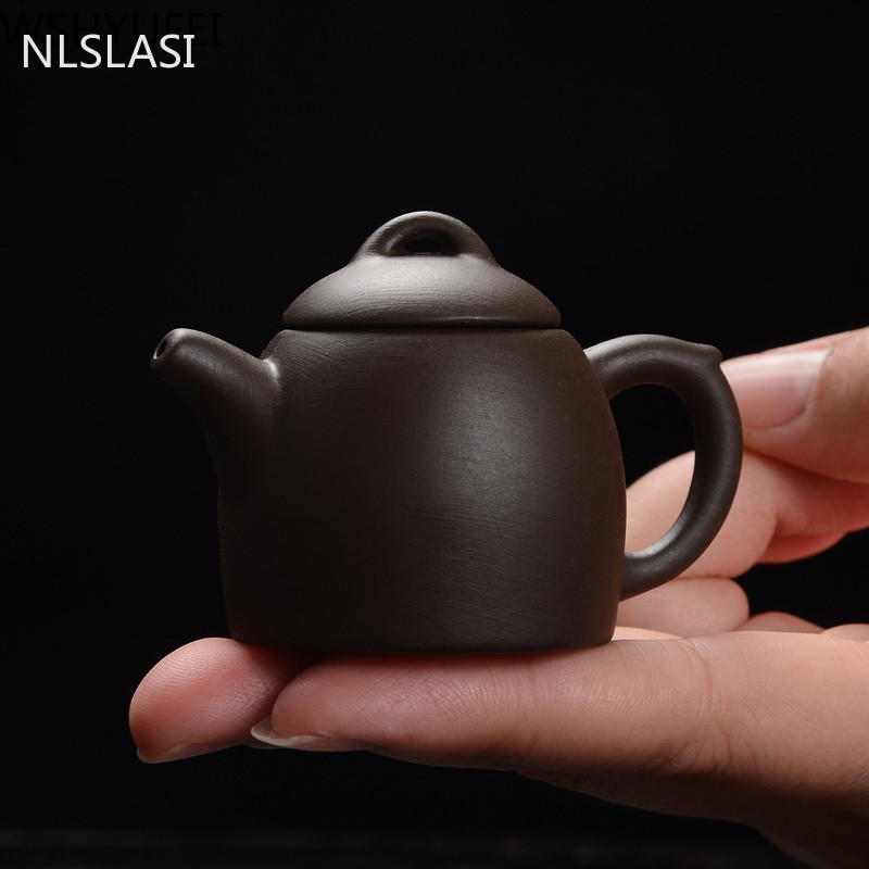 NLSLASI1 DB Lila agyag ujjú teáskanna Tea Pet Kis zsebes teáskészlet Díszek Tea kiegészítők Boutique teásasztal dekoráció