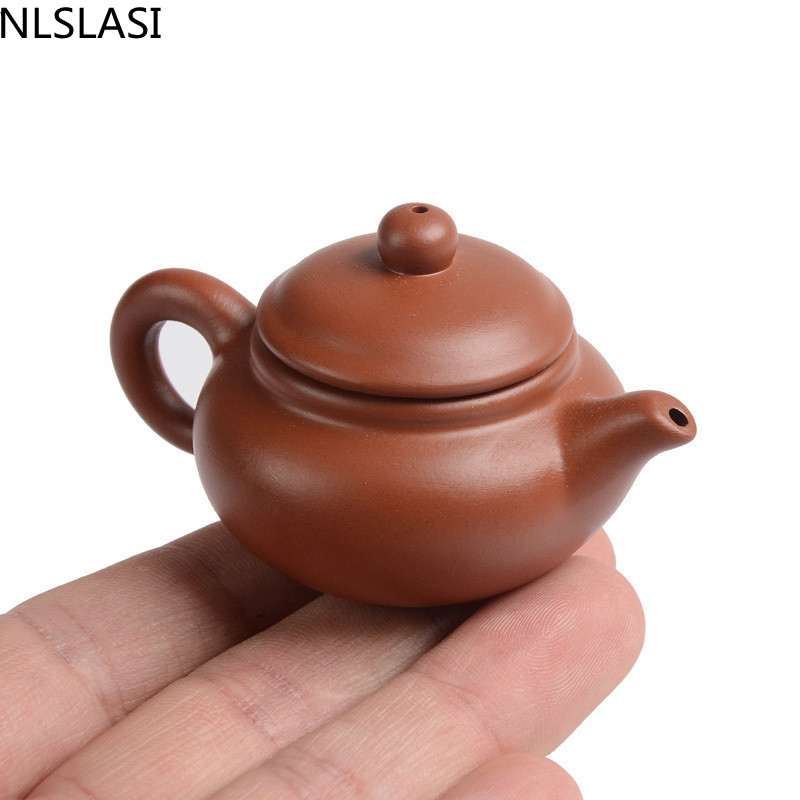 NLSLASI1 DB Lila agyag ujjú teáskanna Tea Pet Kis zsebes teáskészlet Díszek Tea kiegészítők Boutique teásasztal dekoráció