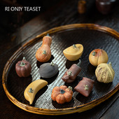 Ķīniešu Yixing Purpura māla tēja mājdzīvnieku rotājumi Simulācija Augļi Statiņa Roku darbs Tējas servīzes dekori Mājas dārzs Mākslas dāvanas