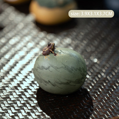 Ķīniešu Yixing Purpura māla tēja mājdzīvnieku rotājumi Simulācija Augļi Statiņa Roku darbs Tējas servīzes dekori Mājas dārzs Mākslas dāvanas