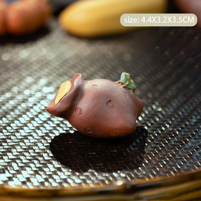 Ķīniešu Yixing Purpura māla tēja mājdzīvnieku rotājumi Simulācija Augļi Statiņa Roku darbs Tējas servīzes dekori Mājas dārzs Mākslas dāvanas