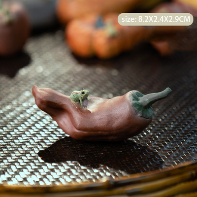 Ķīniešu Yixing Purpura māla tēja mājdzīvnieku rotājumi Simulācija Augļi Statiņa Roku darbs Tējas servīzes dekori Mājas dārzs Mākslas dāvanas