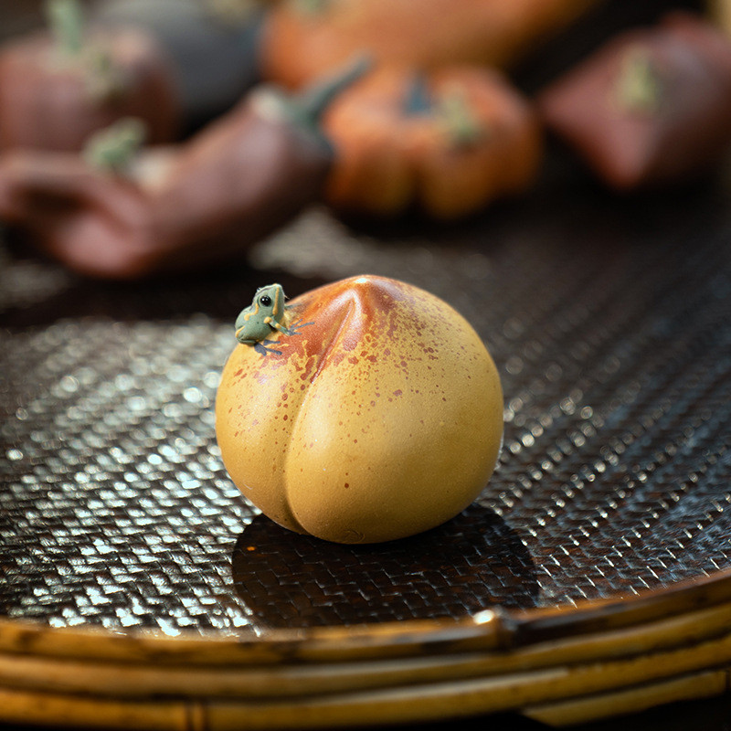 Ķīniešu Yixing Purpura māla tēja mājdzīvnieku rotājumi Simulācija Augļi Statiņa Roku darbs Tējas servīzes dekori Mājas dārzs Mākslas dāvanas