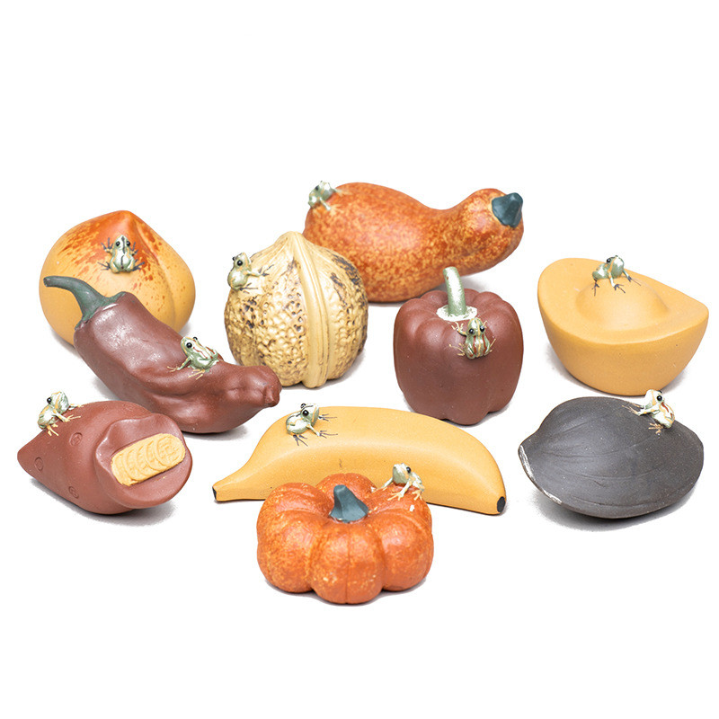 Ķīniešu Yixing Purpura māla tēja mājdzīvnieku rotājumi Simulācija Augļi Statiņa Roku darbs Tējas servīzes dekori Mājas dārzs Mākslas dāvanas