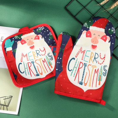 Virtuves Pretkarstuma Cimdi Ziemassvētku Mikroviļņu Cimdi Katlu turētājs Cimdi Cimdi BBQ Izolācijai Cimdi Karsti cepeškrāsns cimdi Cepšanai