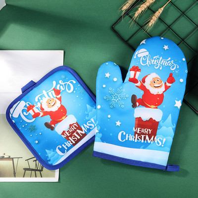 Virtuves Pretkarstuma Cimdi Ziemassvētku Mikroviļņu Cimdi Katlu turētājs Cimdi Cimdi BBQ Izolācijai Cimdi Karsti cepeškrāsns cimdi Cepšanai