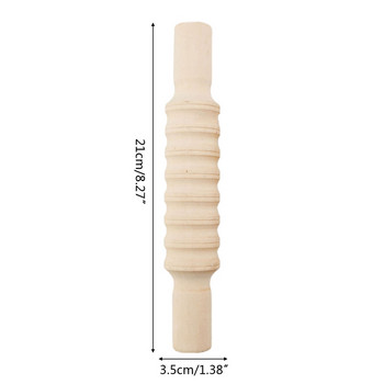 Точилка с дървена текстура Керамична керамика Полимерна арт релефна пръчка за правене на юфка Ръчно изработена керамична керамика Art Pattern Decor