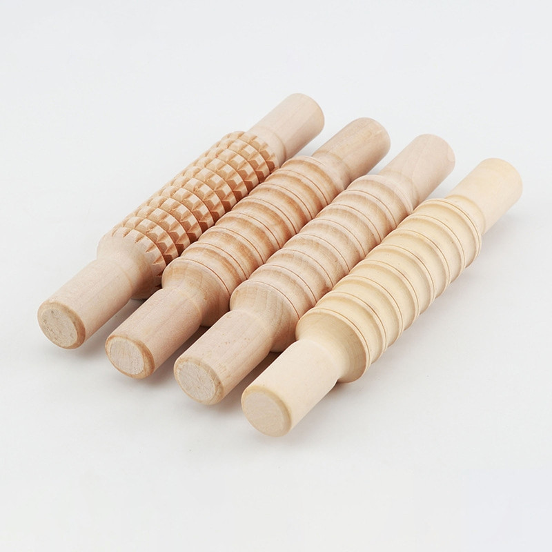 Koka tekstūras velmēšanas tapa keramikas keramikas polimēru mākslas reljefs stienis nūdeļu pagatavošanai Roku darbs keramikas keramikas mākslas raksta dekors