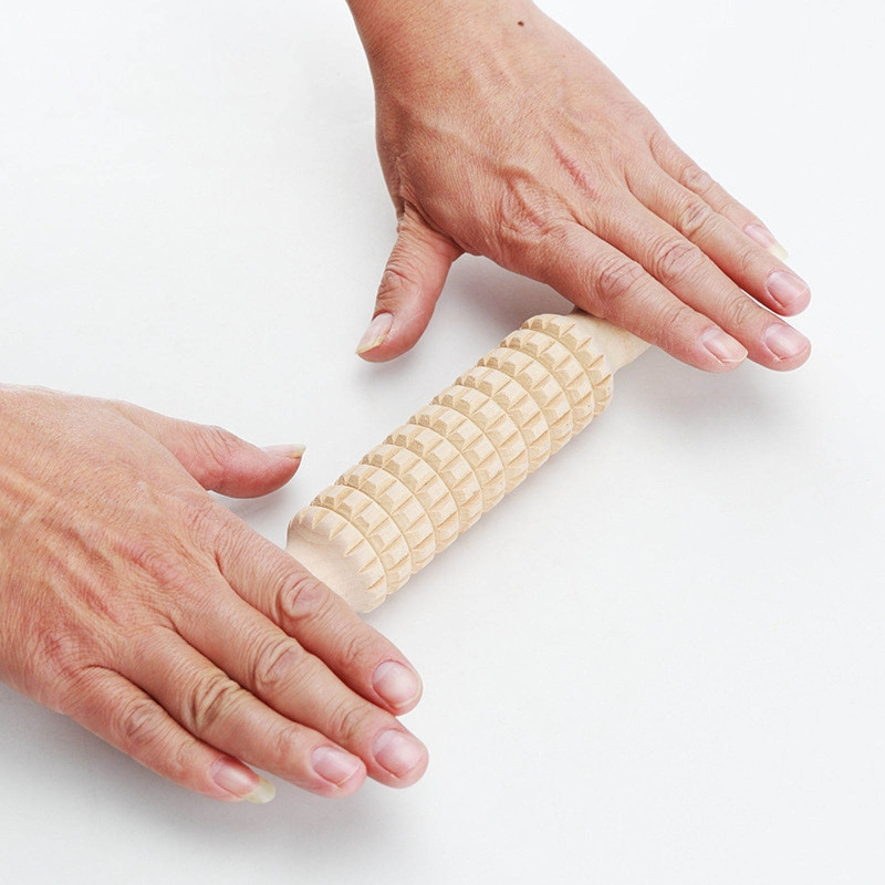 Koka tekstūras velmēšanas tapa keramikas keramikas polimēru mākslas reljefs stienis nūdeļu pagatavošanai Roku darbs keramikas keramikas mākslas raksta dekors