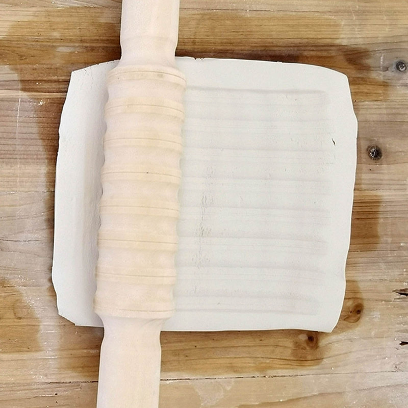 Koka tekstūras velmēšanas tapa keramikas keramikas polimēru mākslas reljefs stienis nūdeļu pagatavošanai Roku darbs keramikas keramikas mākslas raksta dekors