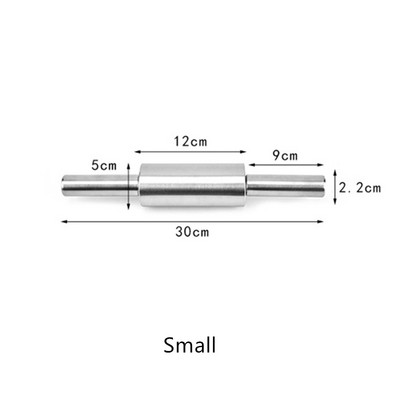 4 izmēra nerūsējošā tērauda nepiedegošā rullīša maiznieki Cepumu mīklas picas nūdeles kūku veltnis Cepšanas trauki Virtuves cepšanai konditorejas izstrādājumi