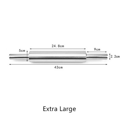 4 izmēra nerūsējošā tērauda nepiedegošā rullīša maiznieki Cepumu mīklas picas nūdeles kūku veltnis Cepšanas trauki Virtuves cepšanai konditorejas izstrādājumi
