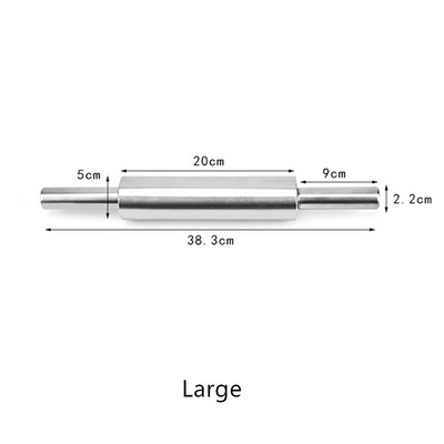 4 izmēra nerūsējošā tērauda nepiedegošā rullīša maiznieki Cepumu mīklas picas nūdeles kūku veltnis Cepšanas trauki Virtuves cepšanai konditorejas izstrādājumi