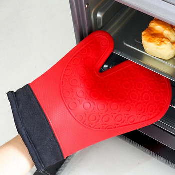 Αντιολισθητικά γάντια σιλικόνης Γάντια σιλικόνης φούρνος γάντι αδιάβροχα ανθεκτικά στη θερμότητα γάντια ψησίματος αξεσουάρ κουζίνας