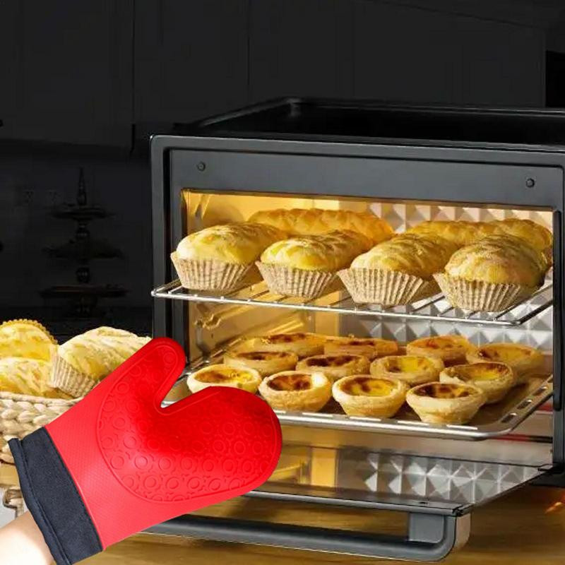 Silikoninės karščiui atsparios pirštinės neslystančios silikoninės orkaitės pirštinės vandeniui atsparios karščiui atsparios pirštinės kepimo pirštinės Virtuvės priedai