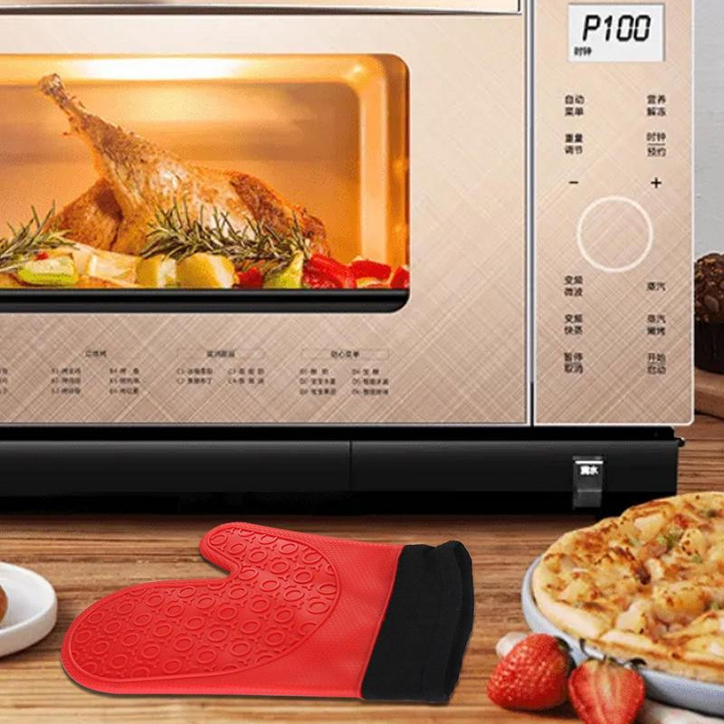 Silikoninės karščiui atsparios pirštinės neslystančios silikoninės orkaitės pirštinės vandeniui atsparios karščiui atsparios pirštinės kepimo pirštinės Virtuvės priedai