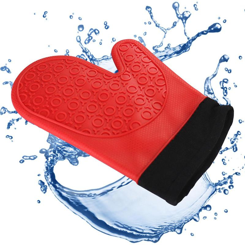 Silikoninės karščiui atsparios pirštinės neslystančios silikoninės orkaitės pirštinės vandeniui atsparios karščiui atsparios pirštinės kepimo pirštinės Virtuvės priedai