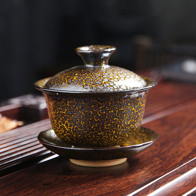 Yixing cepeškrāsns maiņa Keramikas Gaiwan tējas krūze Roku darbs Tējas trauks Japāņu luksusa Retro mājas tējas komplekts Aksesuāri Dzērieni