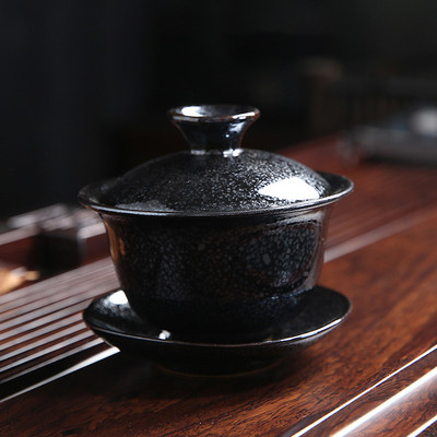 Yixing cepeškrāsns maiņa Keramikas Gaiwan tējas krūze Roku darbs Tējas trauks Japāņu luksusa Retro mājas tējas komplekts Aksesuāri Dzērieni