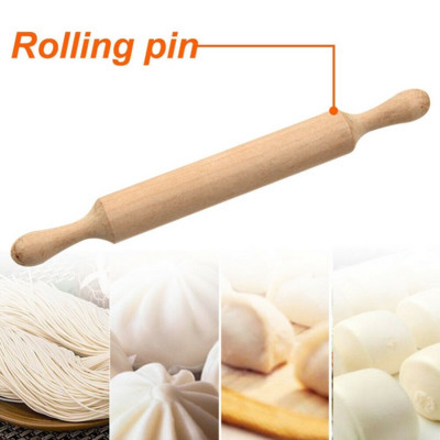 Sucitor din lemn masiv de 20*2,8 cm, pizza, pâine, biscuiți, instrument de coacere, băț de decorare pentru aluat, băț din lemn, accesorii pentru bucătărie